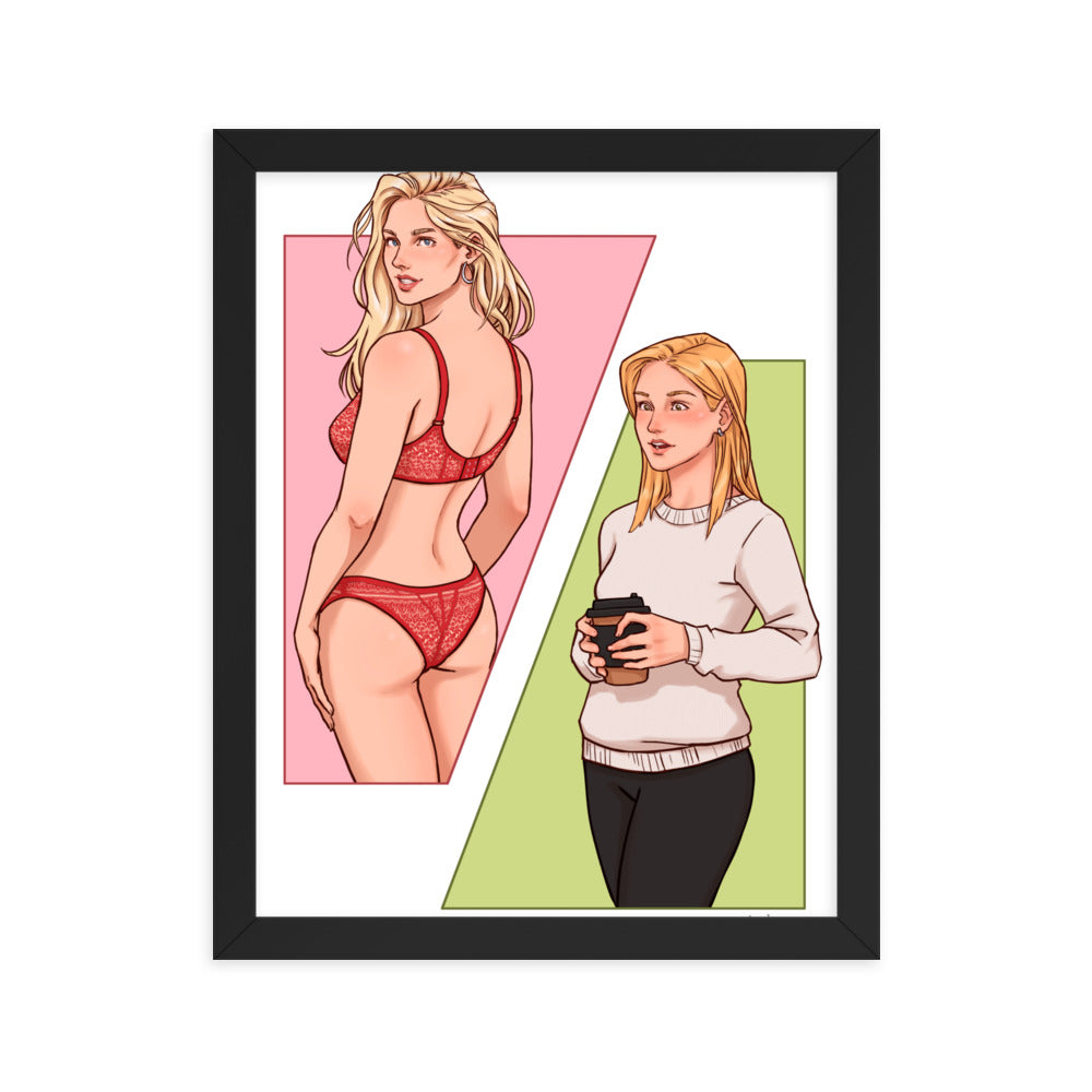Riley's Struggle - Framed Print