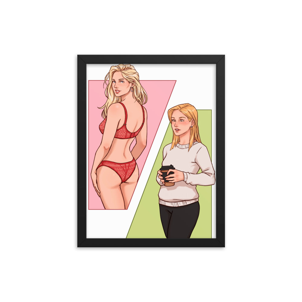 Riley's Struggle - Framed Print