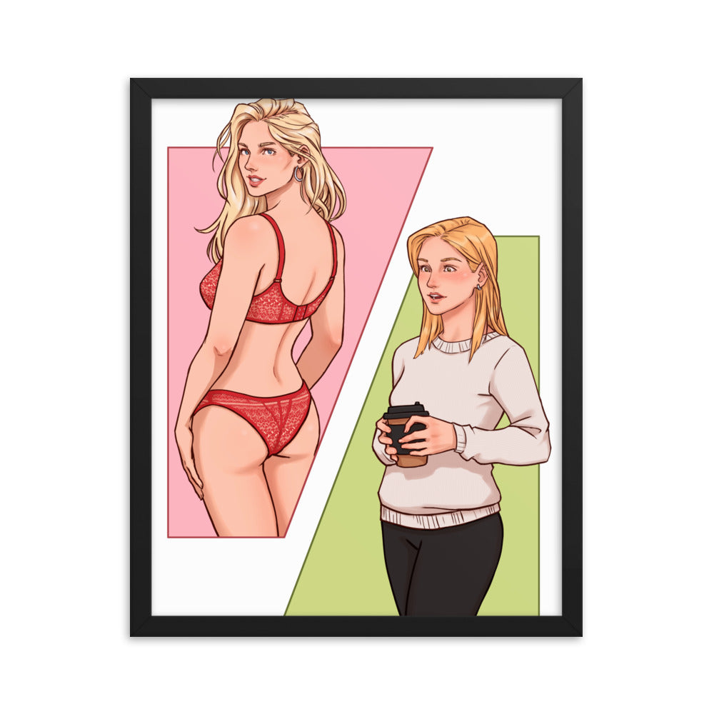 Riley's Struggle - Framed Print