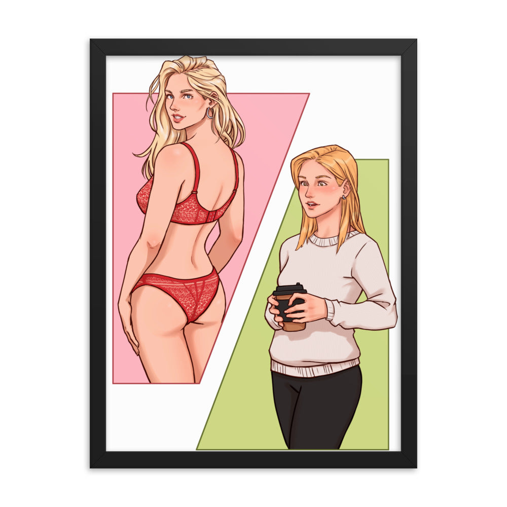 Riley's Struggle - Framed Print