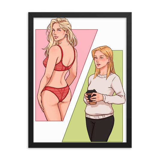 Riley's Struggle - Framed Print