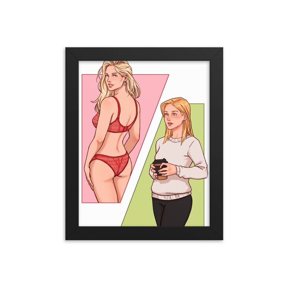 Riley's Struggle - Framed Print