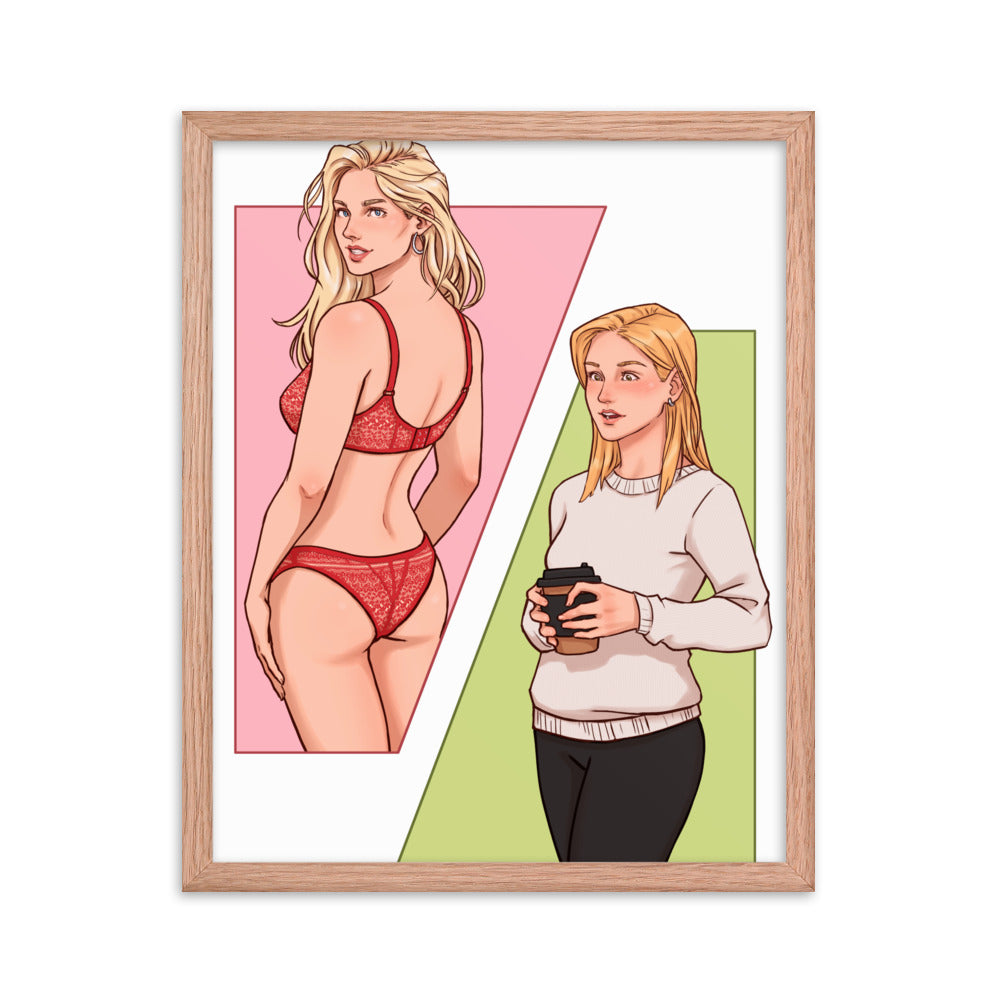 Riley's Struggle - Framed Print