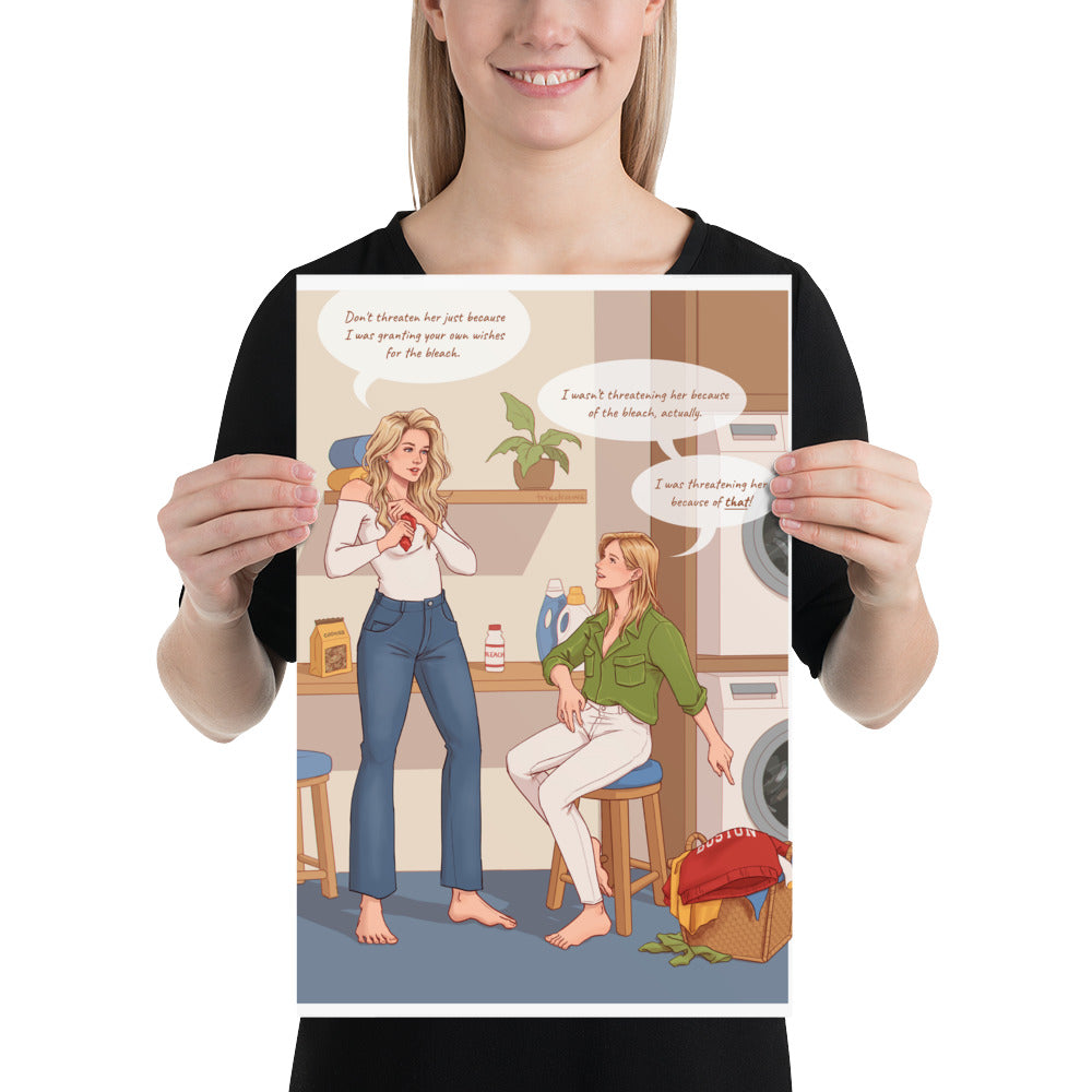 On the Same Page - Laundry Scene (unframed)