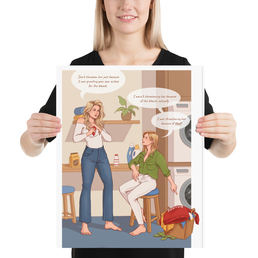 On the Same Page - Laundry Scene (unframed)