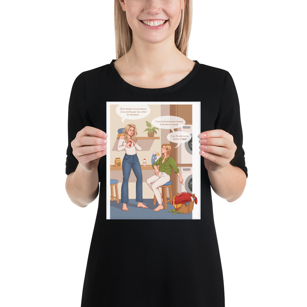 On the Same Page - Laundry Scene (unframed)