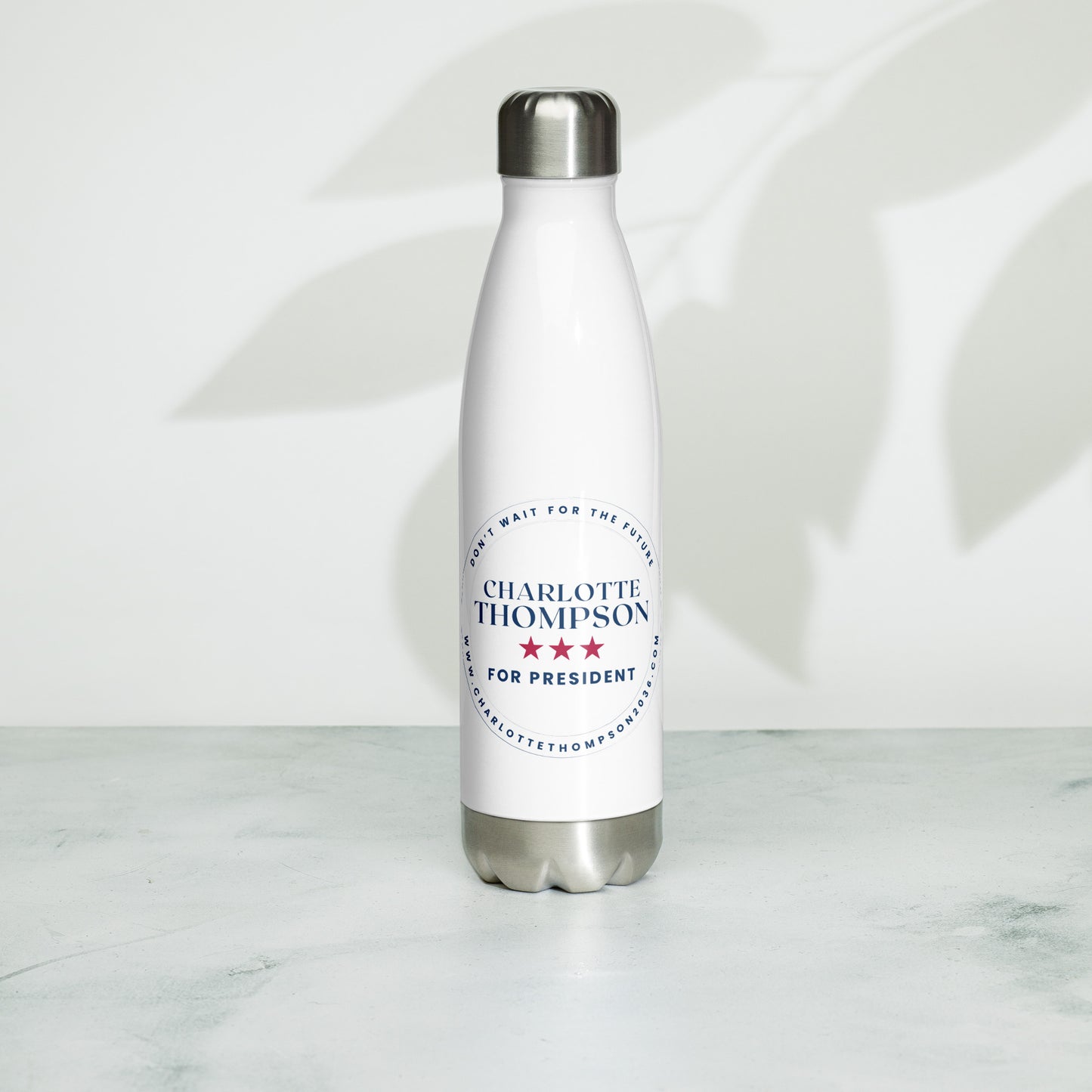 Charlotte Thompson for President - Stainless steel water bottle