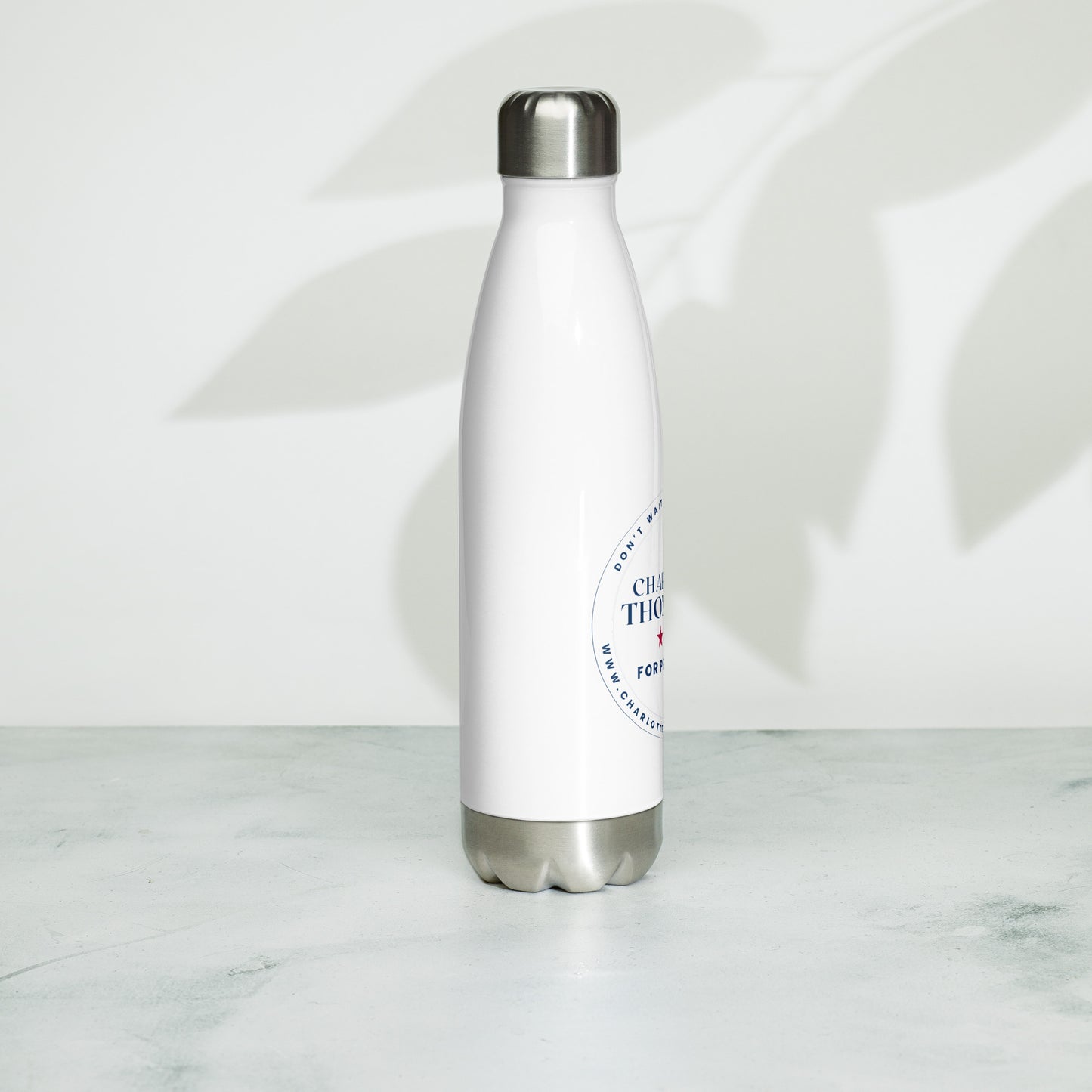 Charlotte Thompson for President - Stainless steel water bottle